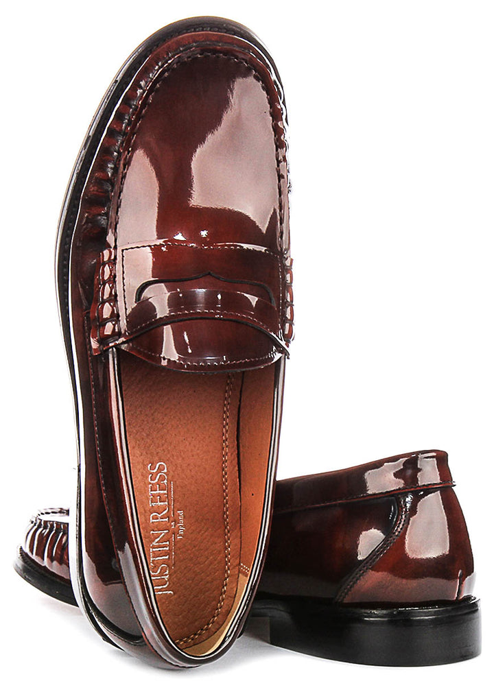 Joseph Loafer In Brown High Shine