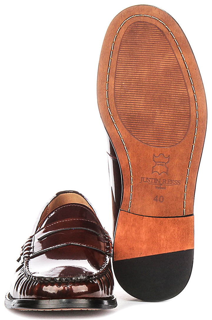 Joseph Loafer In Brown High Shine