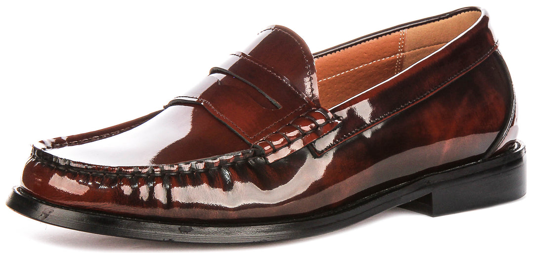 Joseph Loafer In Brown High Shine