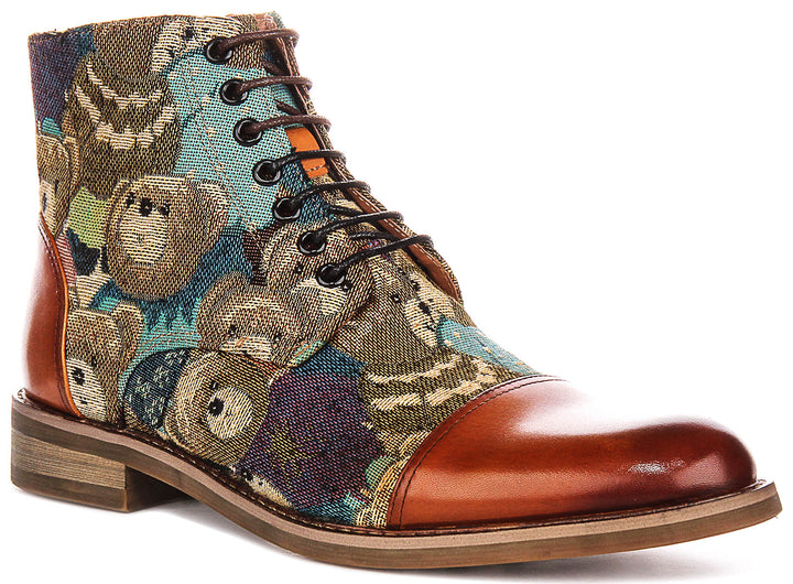 Milo Bear Print Boots In Brown