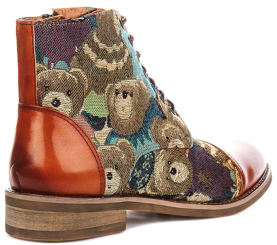 Milo Bear Print Boots In Brown