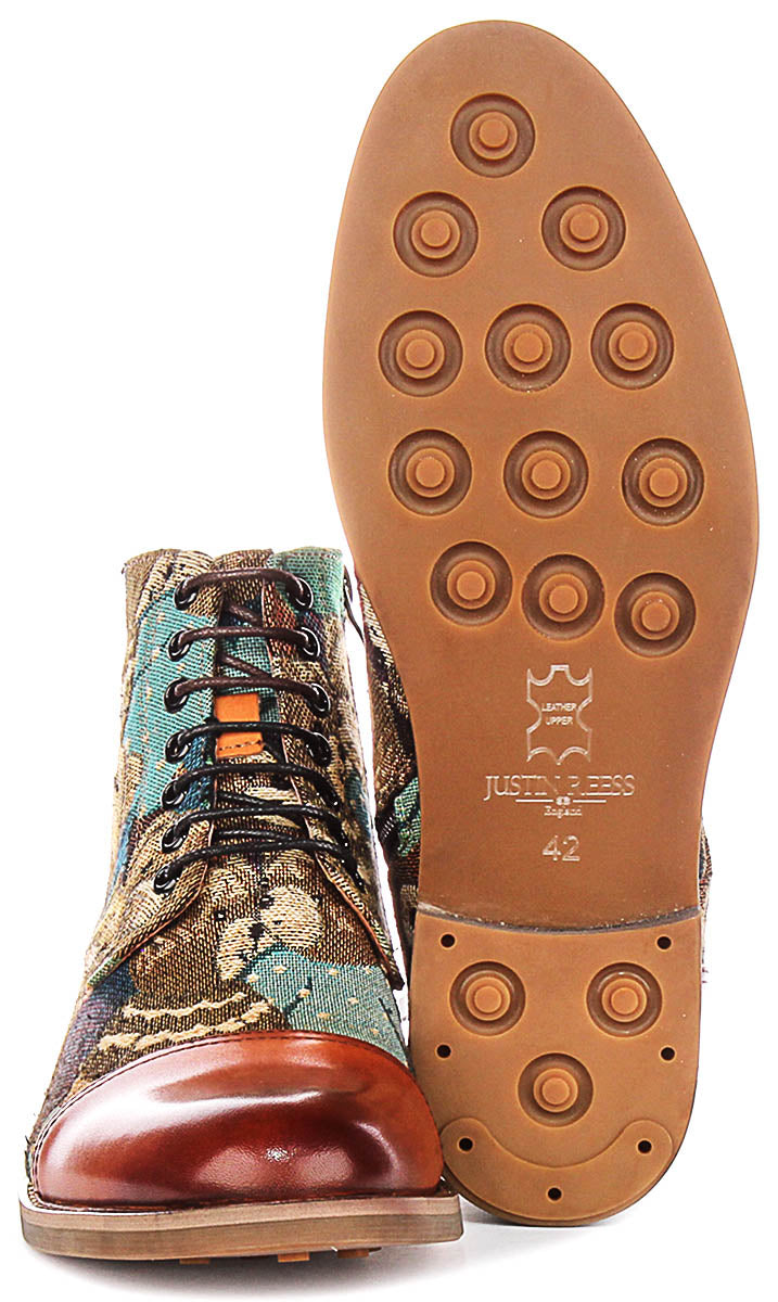 Milo Bear Print Boots In Brown