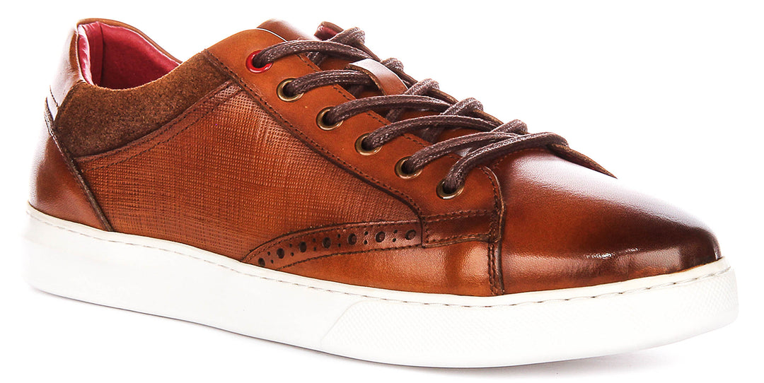 Roland In Brown Smart Trainers