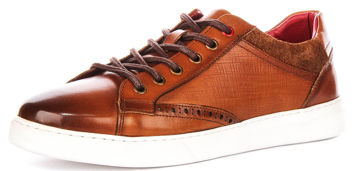 Roland In Brown Smart Trainers