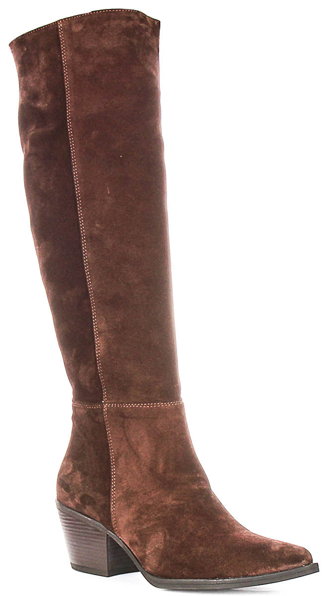 Hadley In Brown For Women | Knee-High Suede Boots – Justin Reess