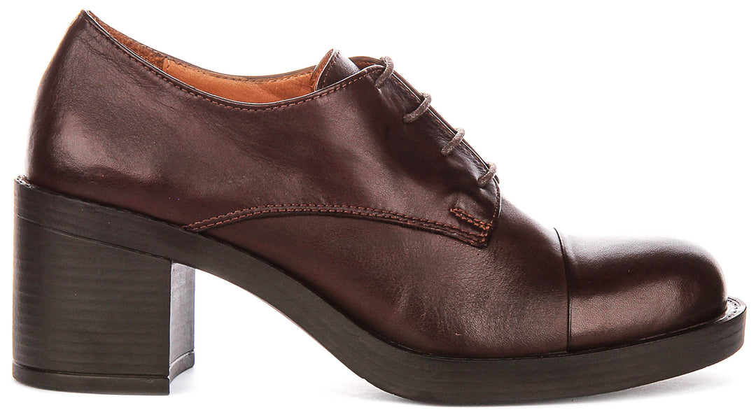 Payton Oxford Heel In Dark Brown