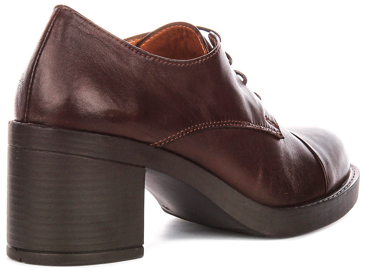 Payton Oxford Heel In Dark Brown