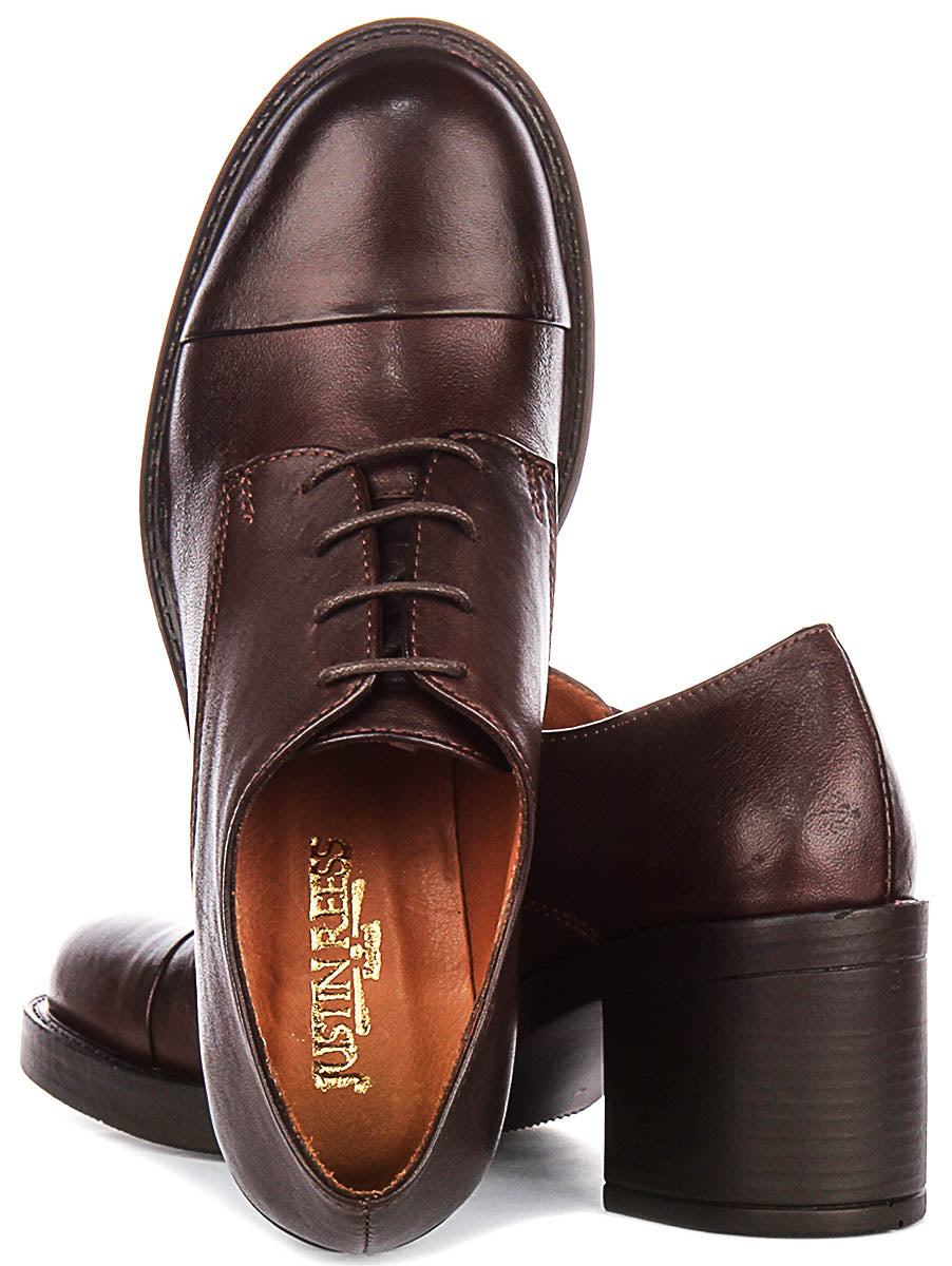 Payton Oxford Heel In Dark Brown
