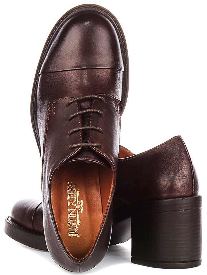 Payton Oxford Heel In Dark Brown