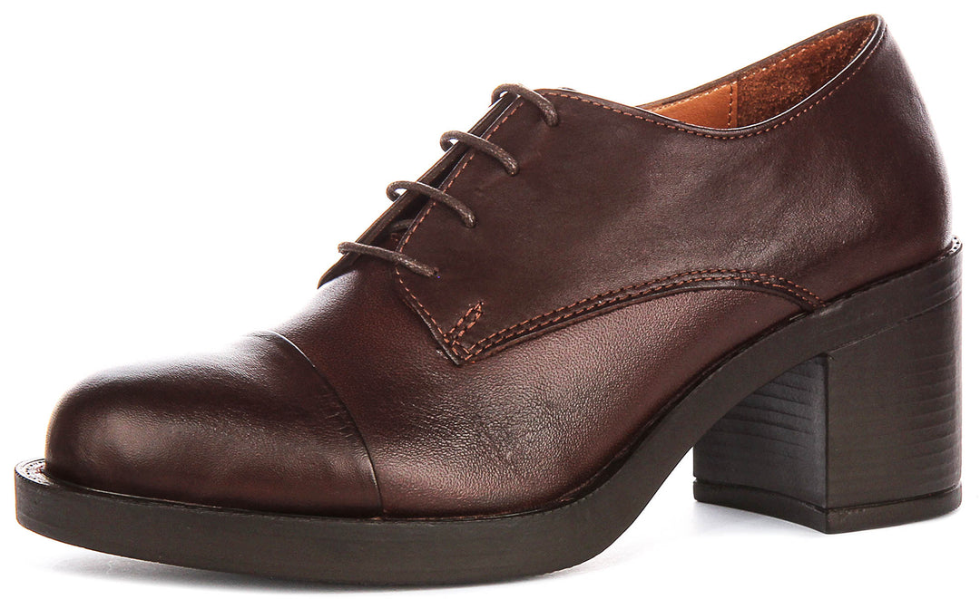 Payton Oxford Heel In Dark Brown