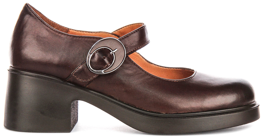 Nancy Mary Jane Shoes In Brown