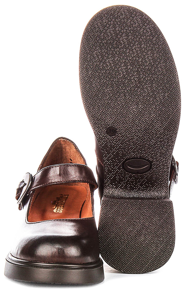 Nancy Mary Jane Shoes In Brown