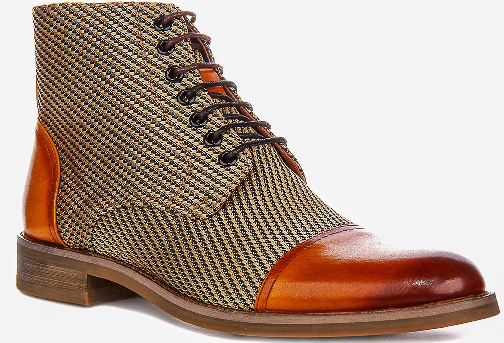 JUSTINREESS Pete In Brown For Men | Textured Tan Leather Boots – Justin ...