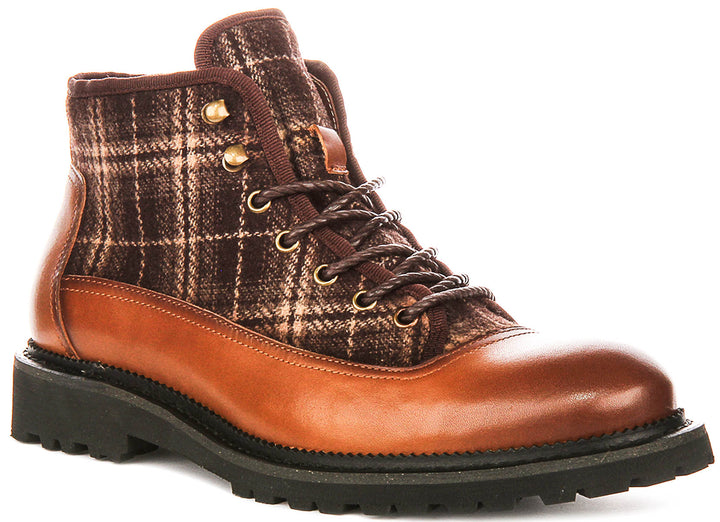 Weston In Brown Check Boots