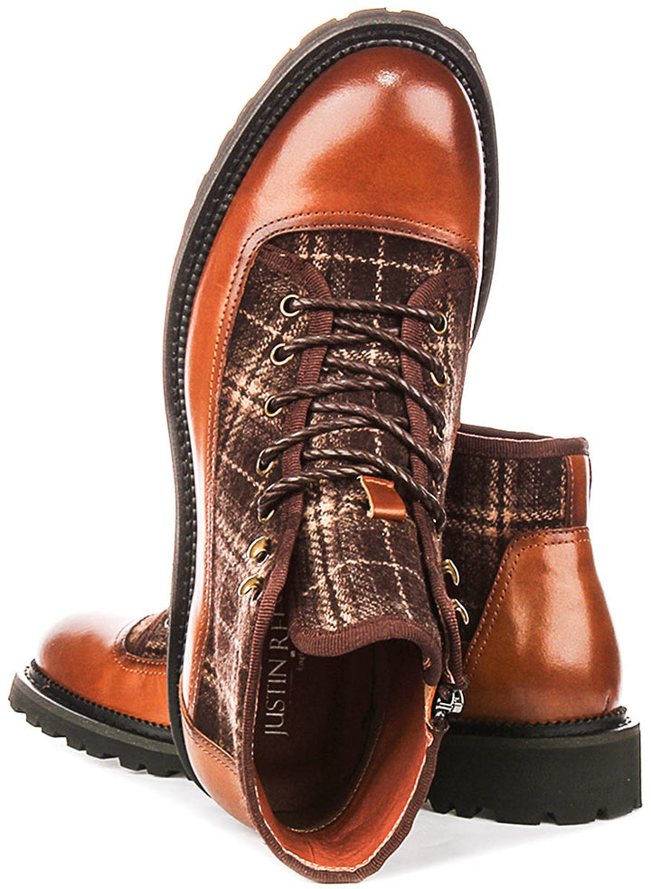 Weston In Brown Check Boots