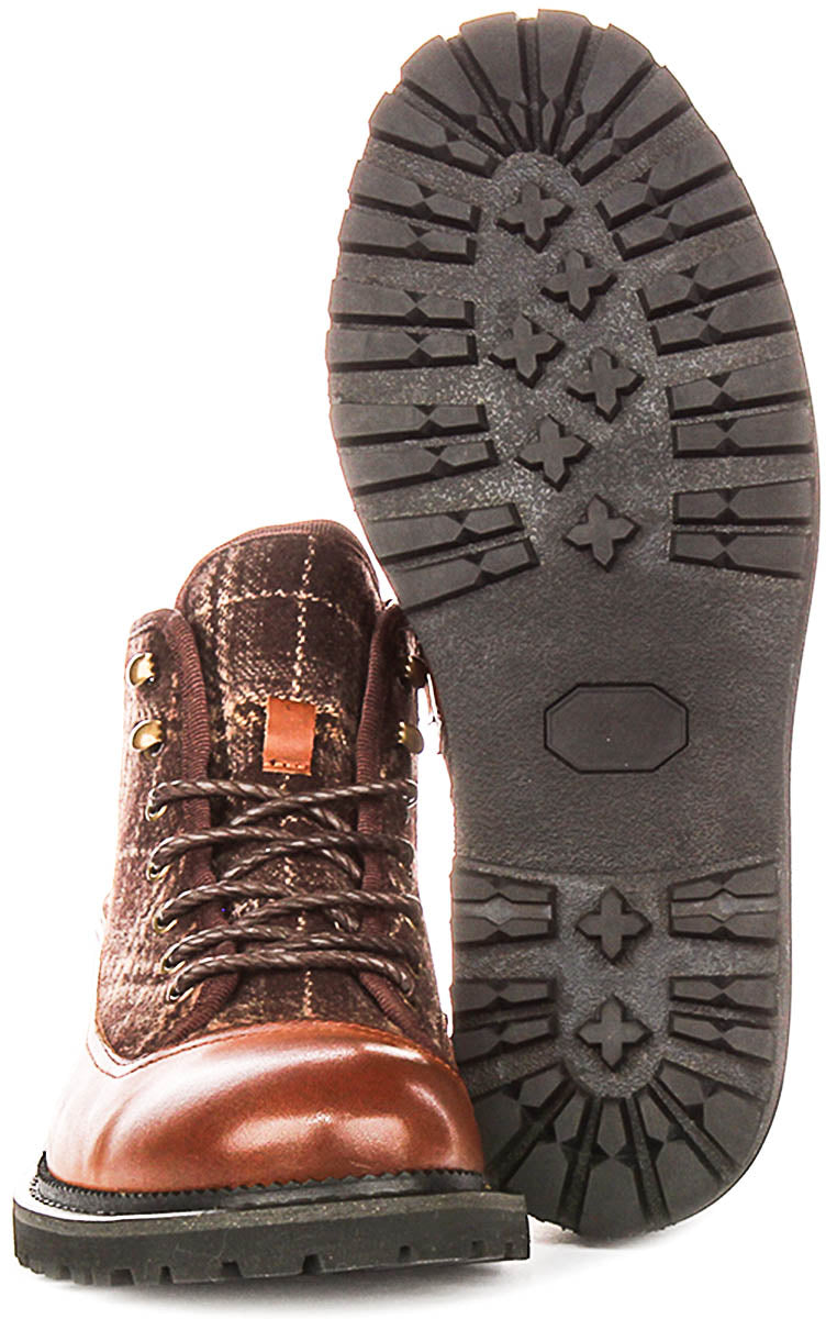 Weston In Brown Check Boots