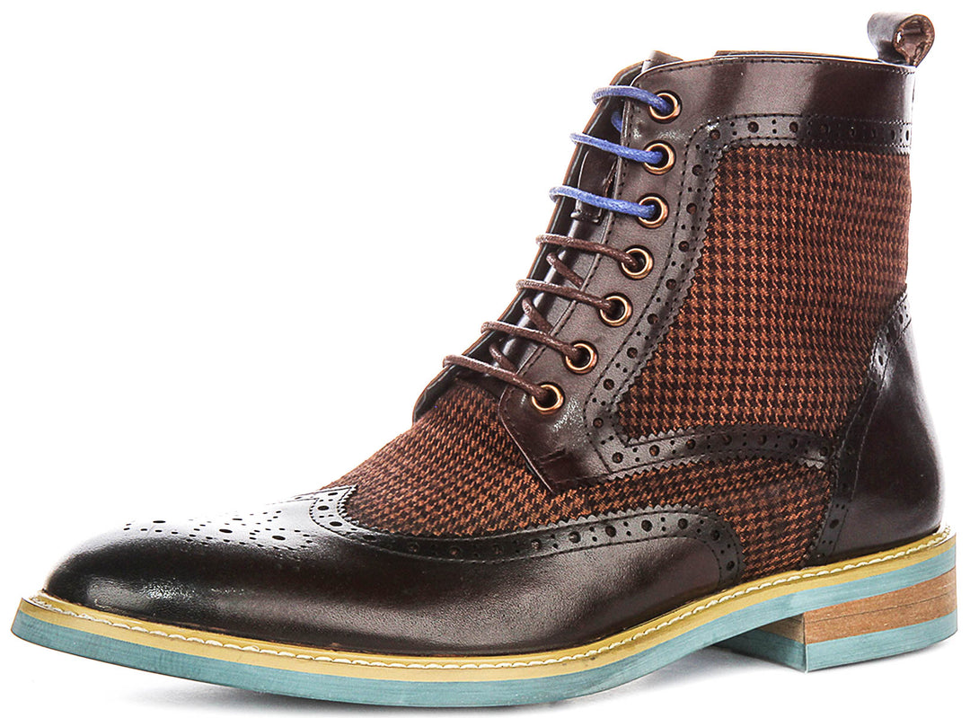 Wyatt In Brown Tweed Boot