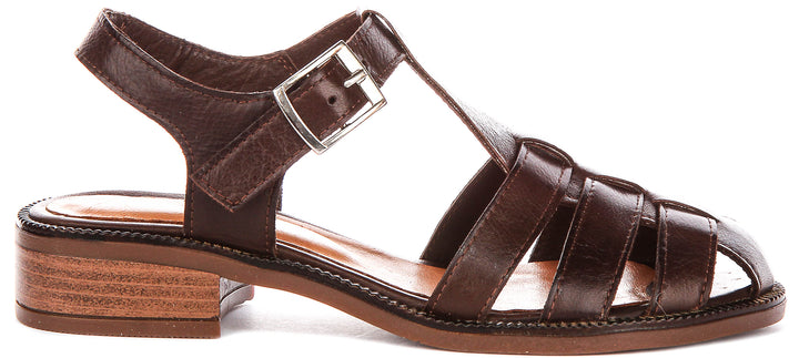 Ruth Fisherman Sandal In Brown Leather