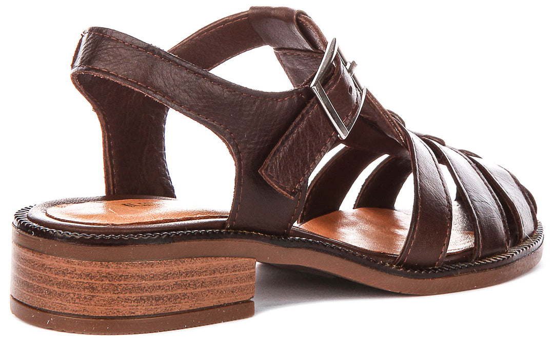 Ruth Fisherman Sandal In Brown Leather