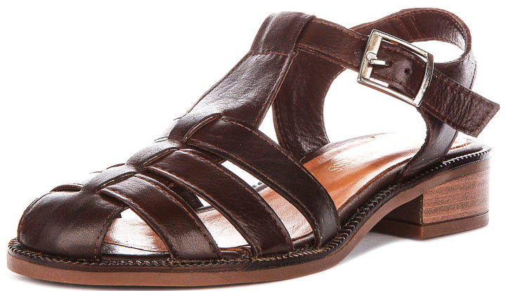 Ruth Fisherman Sandal In Brown Leather