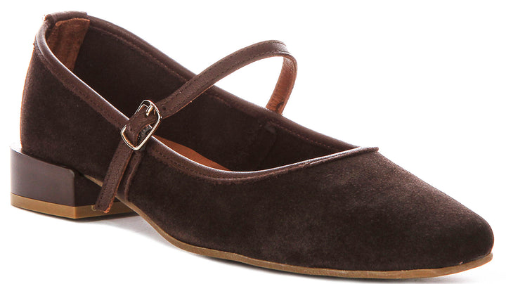 Jasmin Mary Jane In Brown Suede