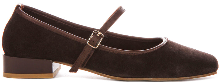 Jasmin Mary Jane In Brown Suede