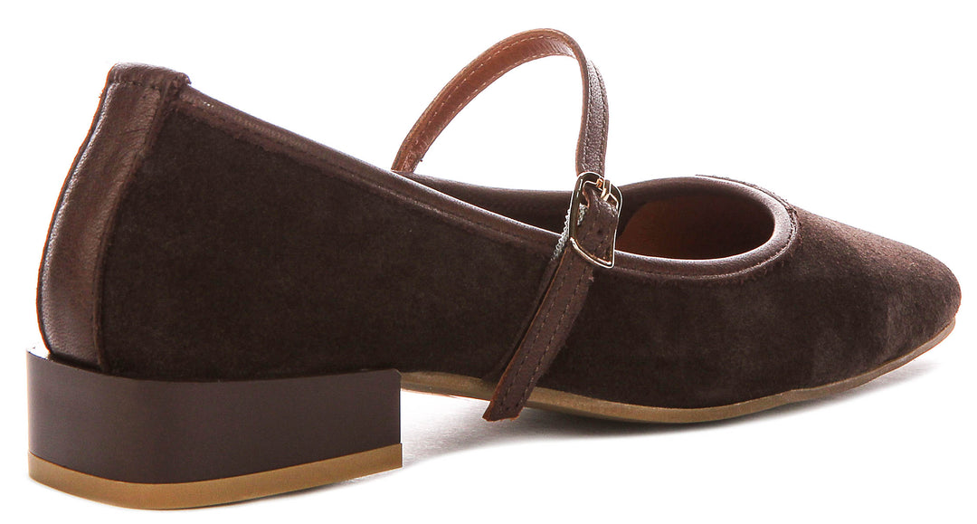 Jasmin Mary Jane In Brown Suede