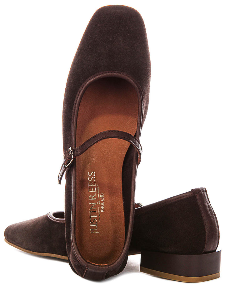 Jasmin Mary Jane In Brown Suede