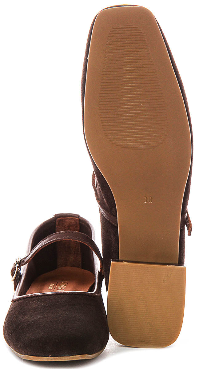 Jasmin Mary Jane In Brown Suede