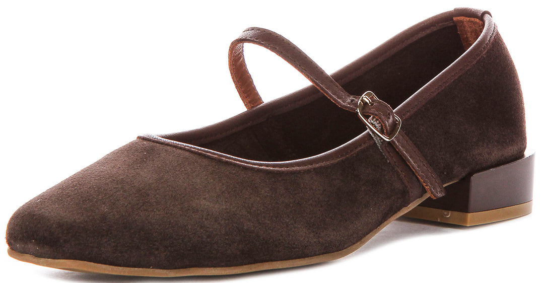 Jasmin Mary Jane In Brown Suede