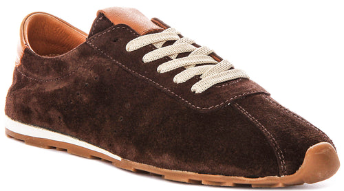 Michelle In Brown Suede Leather