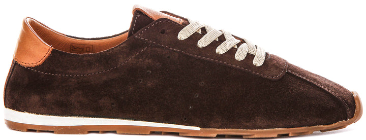 Michelle In Brown Suede Leather