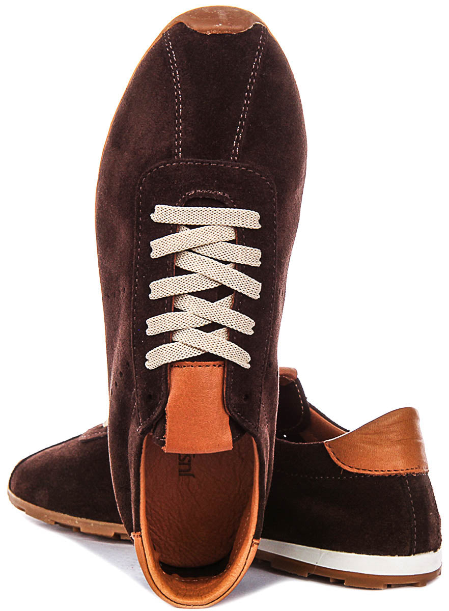 Michelle In Brown Suede Leather