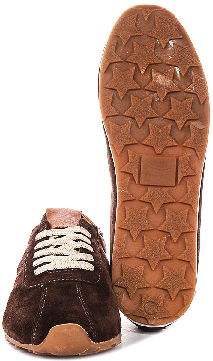 Michelle In Brown Suede Leather