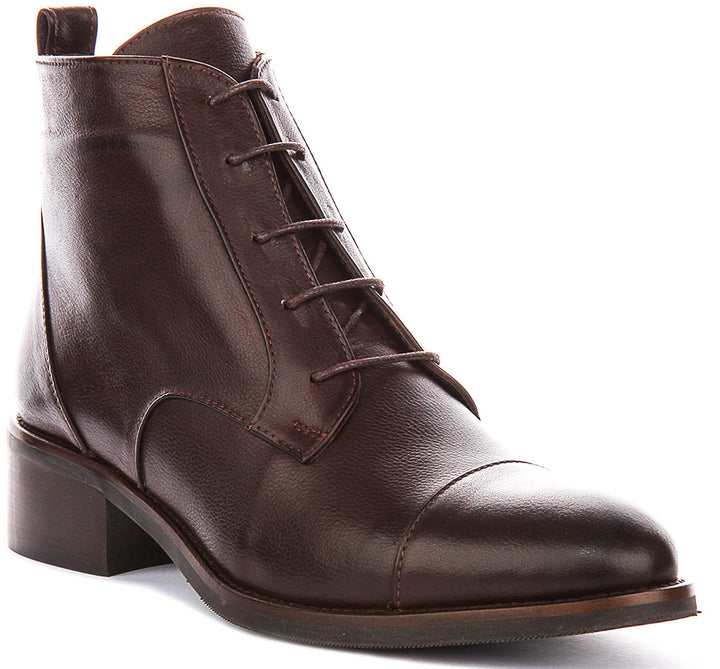 Kendra Lace Up Boot In Brown