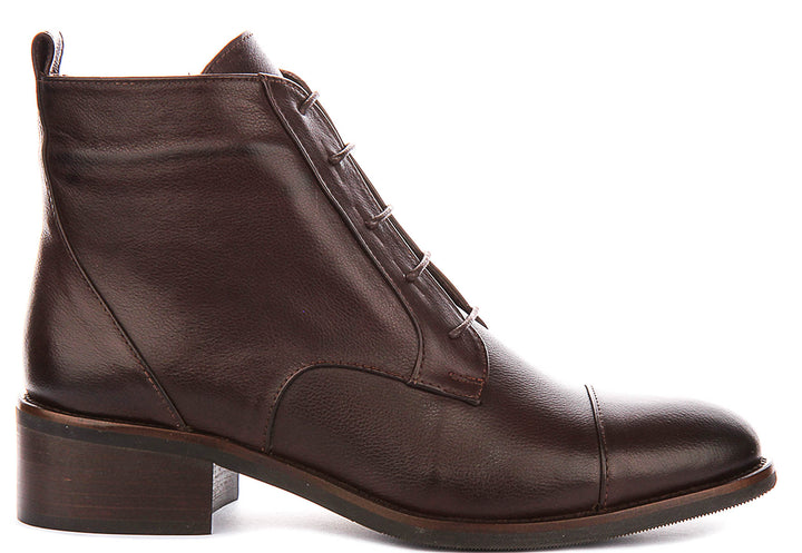 Kendra Lace Up Boot In Brown