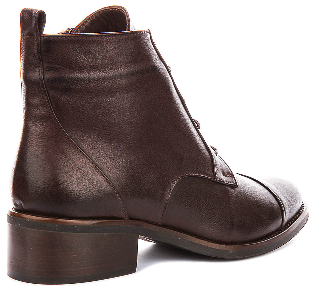 Kendra Lace Up Boot In Brown