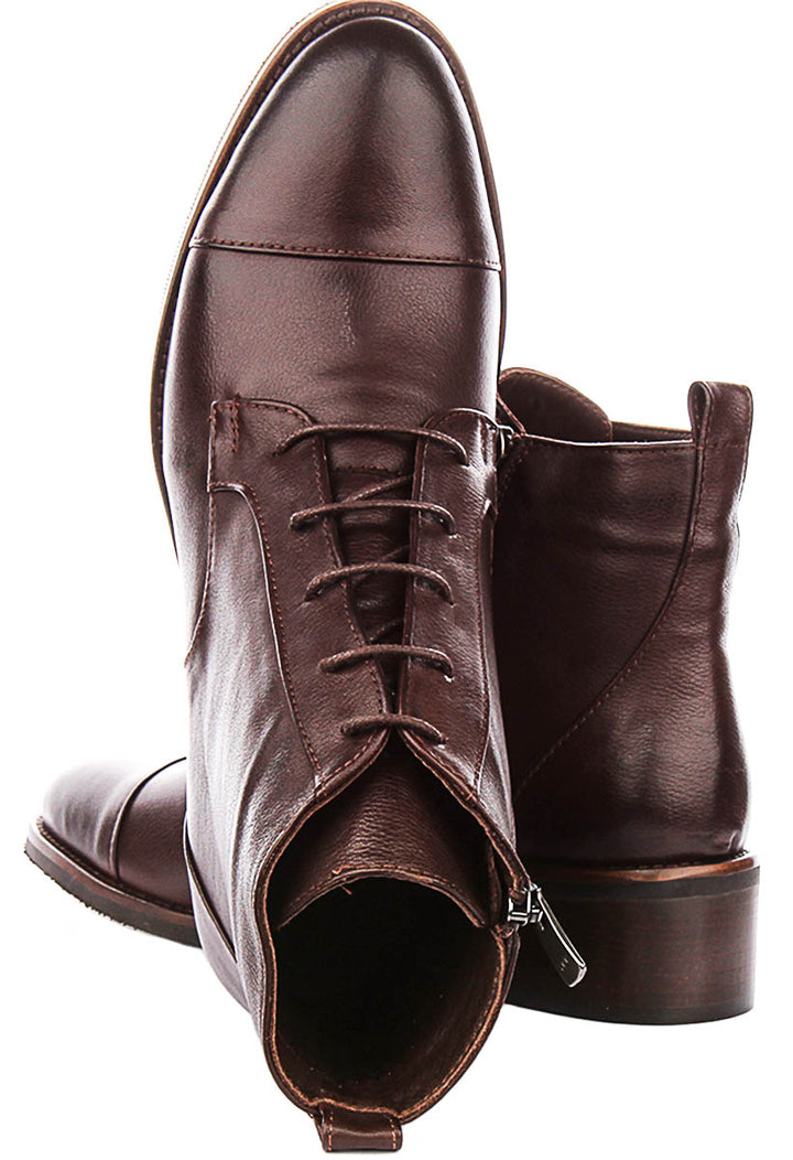 Kendra Lace Up Boot In Brown