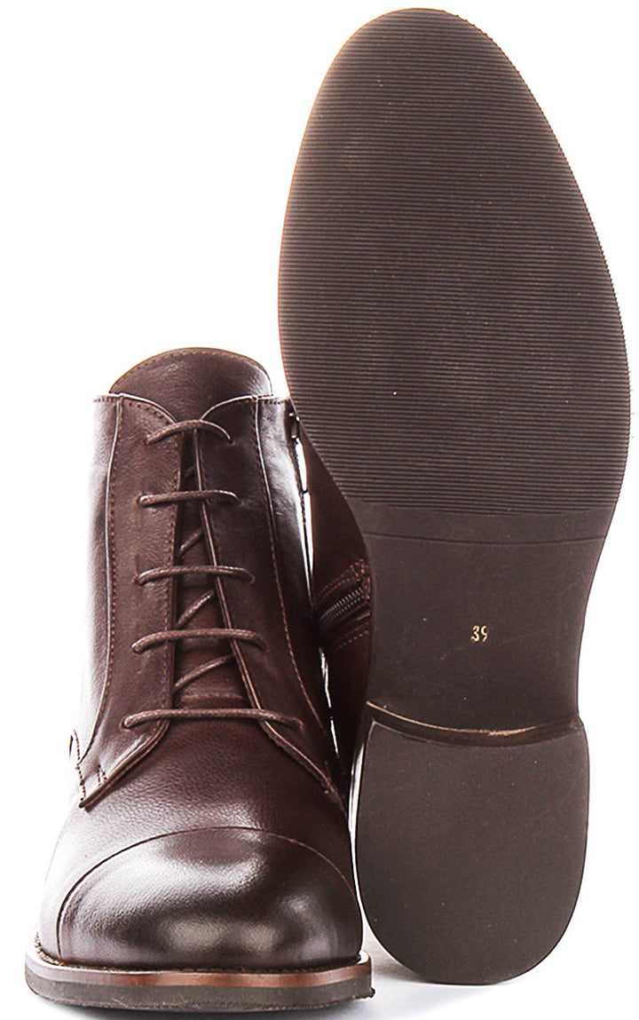 Kendra Lace Up Boot In Brown