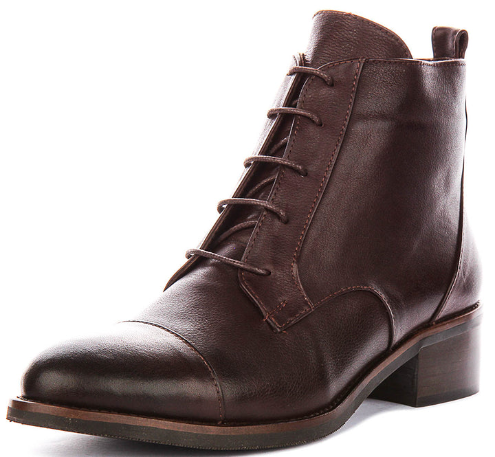 Kendra Lace Up Boot In Brown