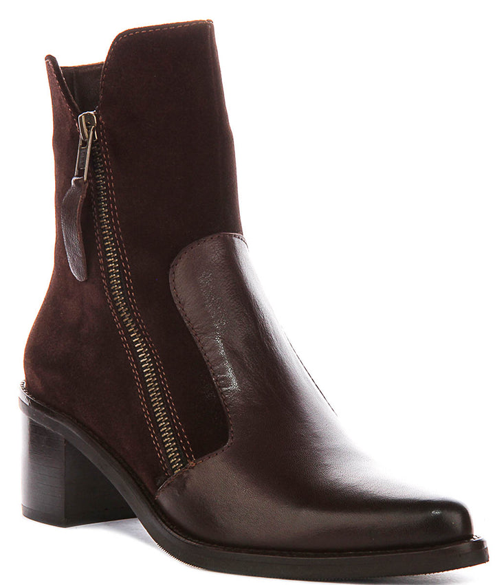 Star Heel Ankle Boots In Brown