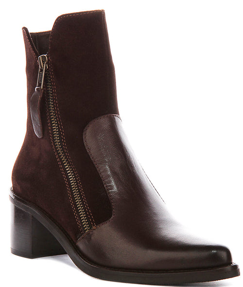 Star Heel Ankle Boots In Brown