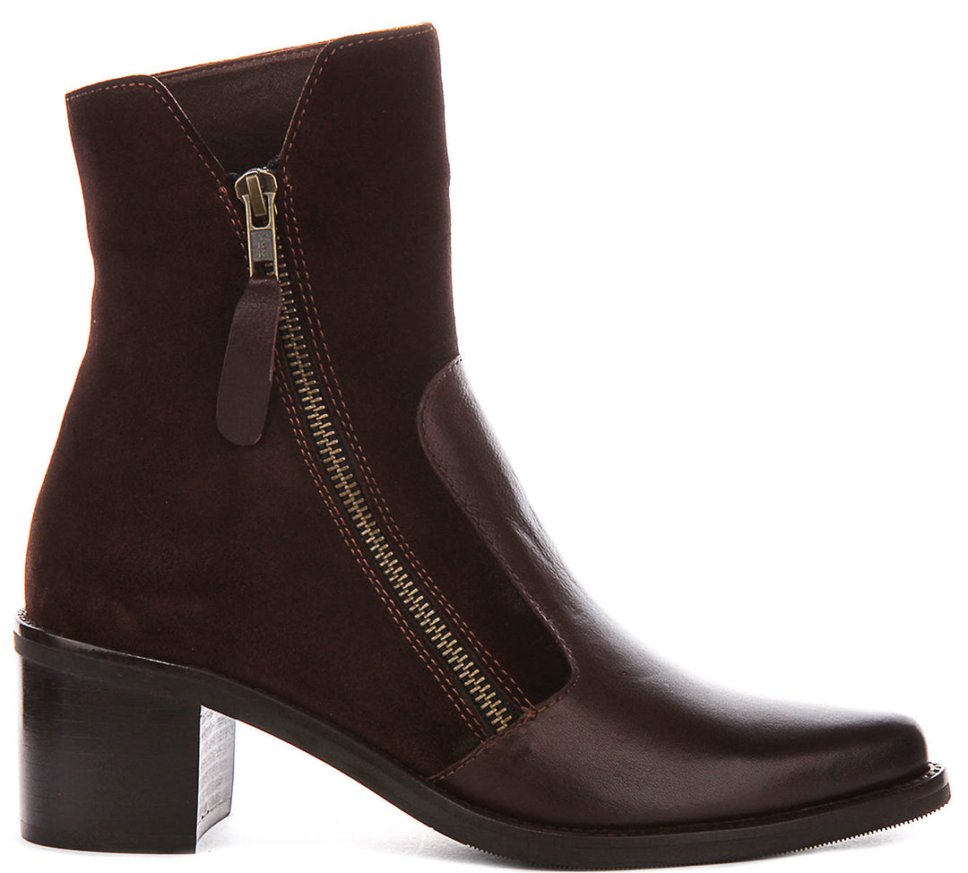Star Heel Ankle Boots In Brown