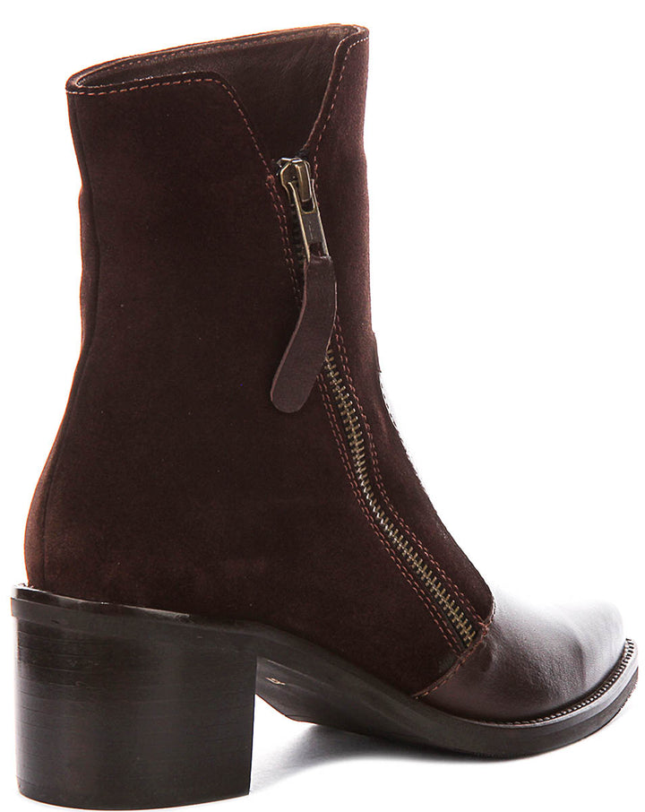 Star Heel Ankle Boots In Brown