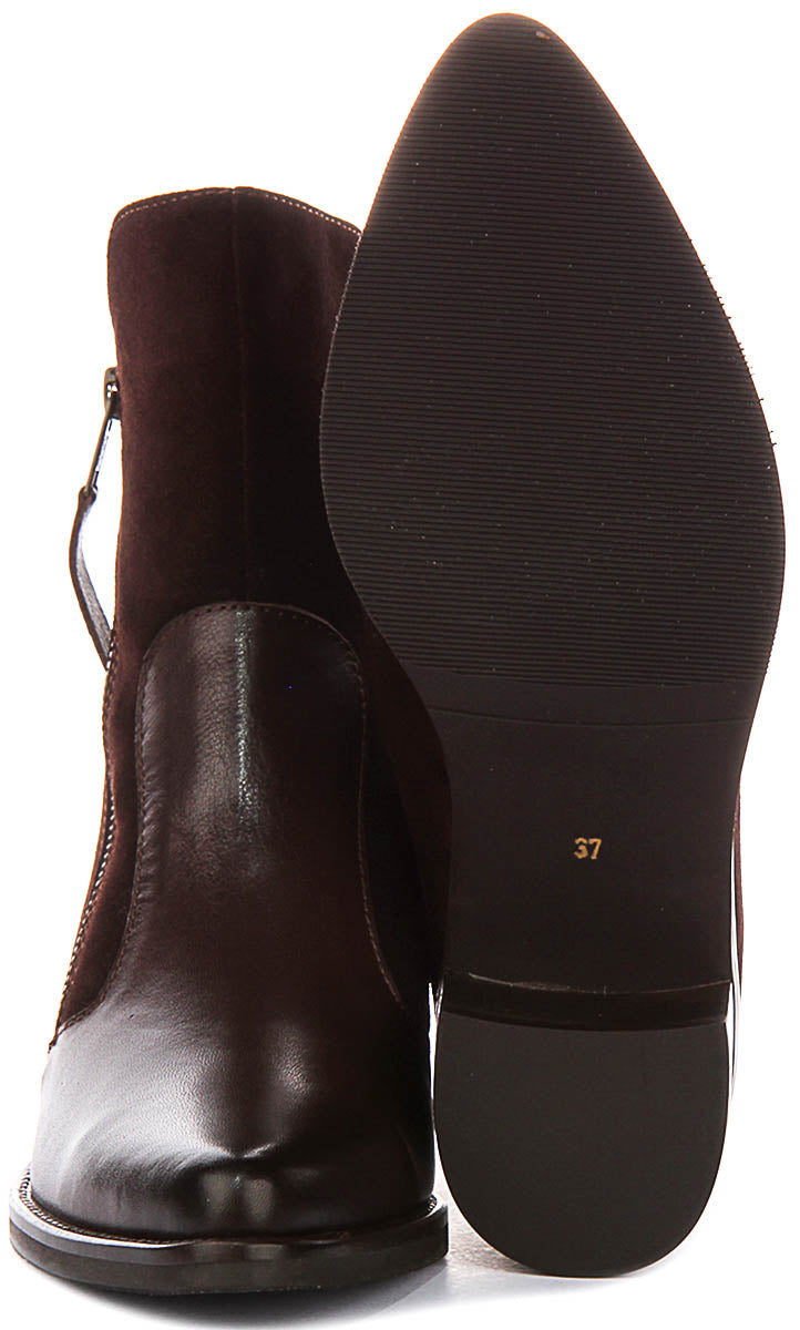 Star Heel Ankle Boots In Brown