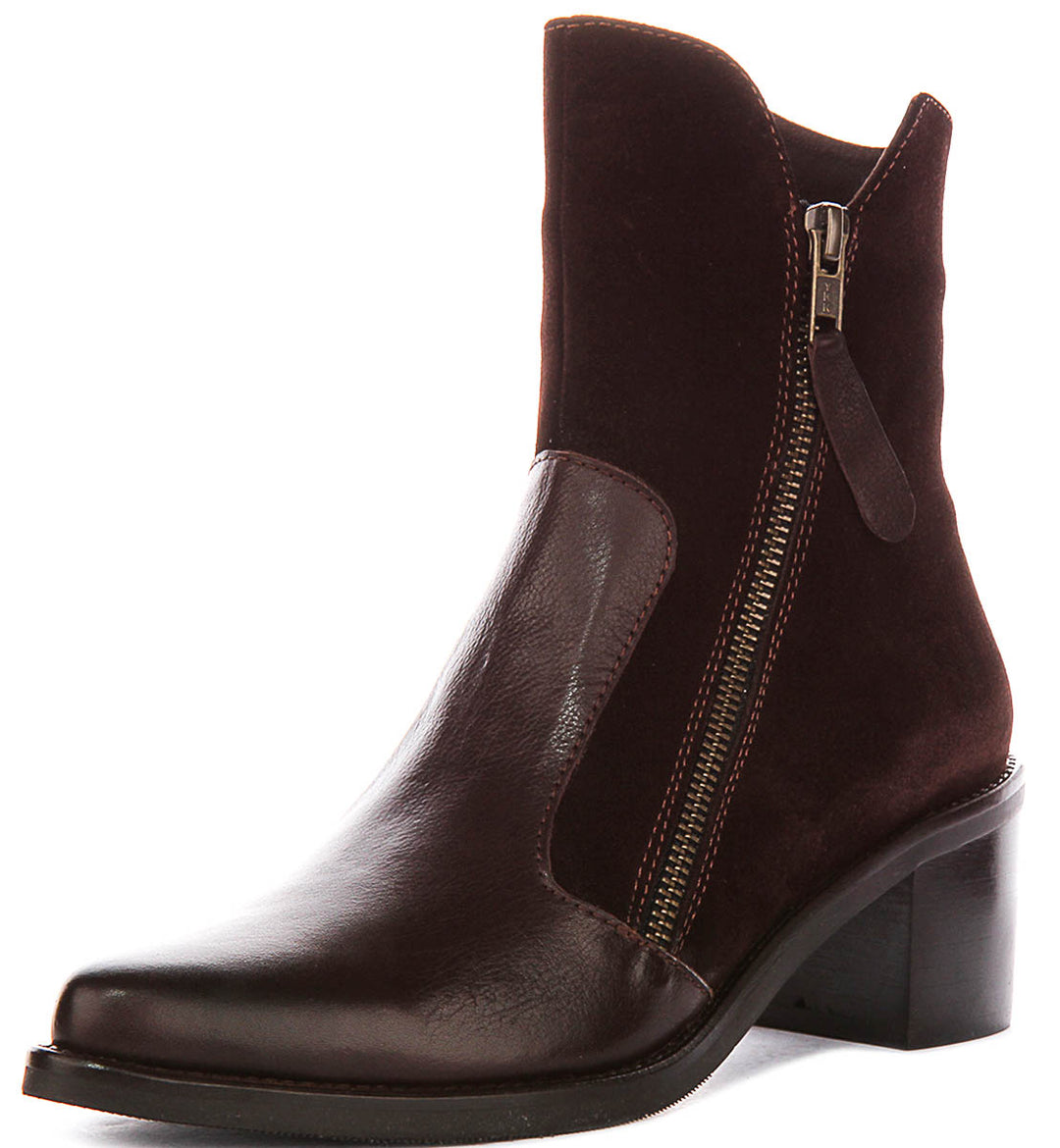 Star Heel Ankle Boots In Brown