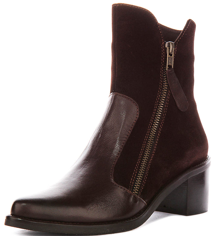 Star Heel Ankle Boots In Brown
