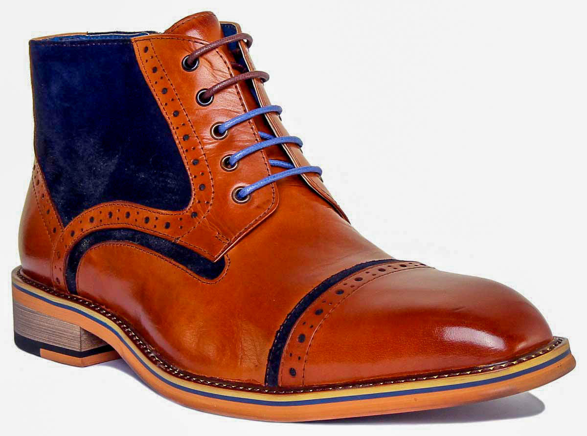 Mens suede brogue boots online