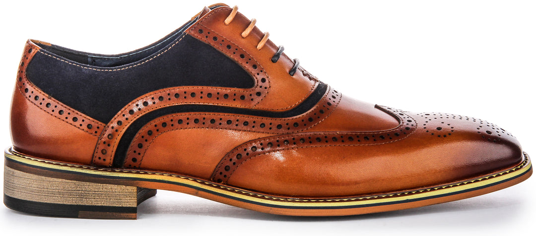 Roman In Brown Blue Brogues