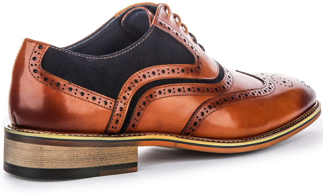 Roman In Brown Blue Brogues